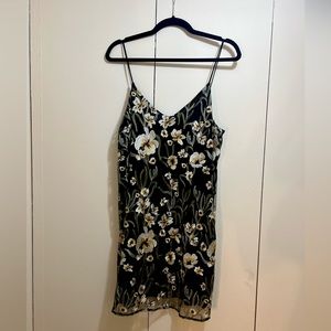 Aritzia embroidered floral dress